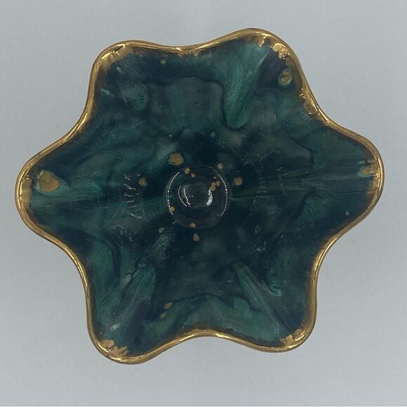 Vintage Ruffled Compote Bowl with Pedestal - Picture 3 of 4